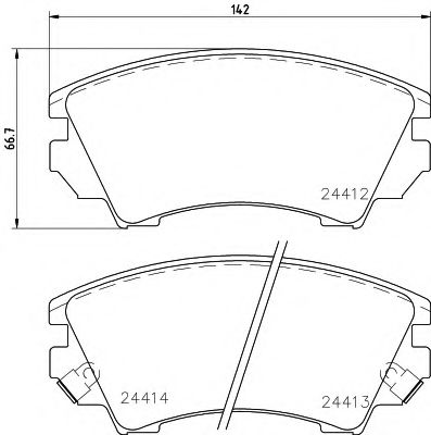 Гальмiвнi колодки дисковi ABS арт. 2441201