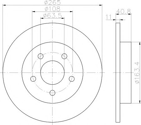 92133703 TEXTAR Диск гальмівний BREMBO арт. 92133703