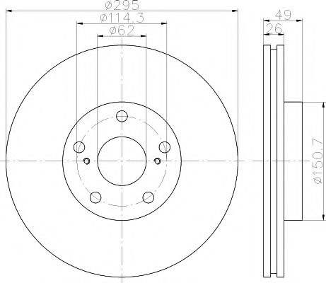 Диск гальмівний BLUEPRINT арт. 92168003