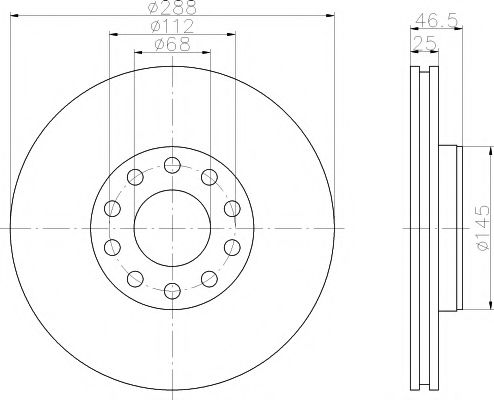 Диск гальмівний BREMBO арт. 92121005