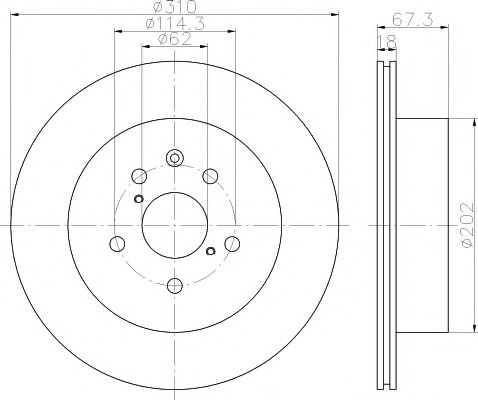 Диск гальмівний BLUEPRINT арт. 92148003