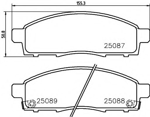 Гальмiвнi колодки дисковi BREMBO арт. 2508701