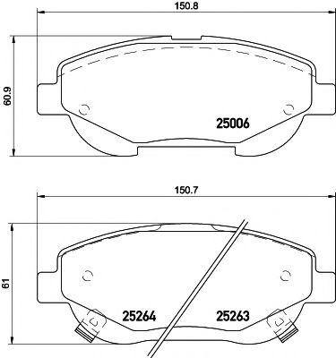 Комплект гальмівних колодок ROADHOUSE арт. 2500601