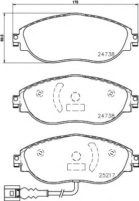 Гальмiвнi колодки дисковi BREMBO арт. 2473801