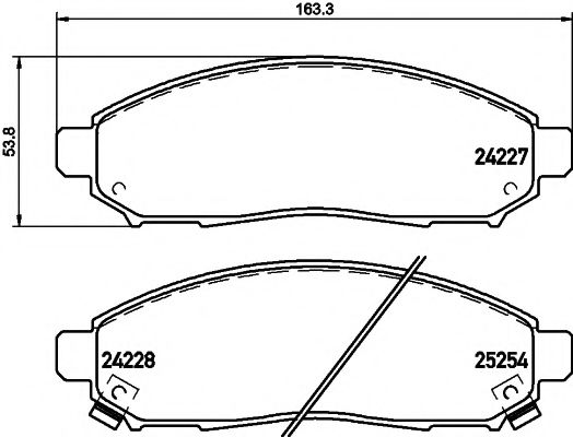 Гальмiвнi колодки дисковi BREMBO арт. 2422704