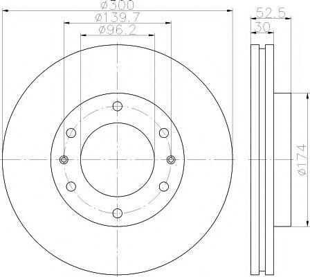 Диск гальмівний BLUEPRINT арт. 92203800