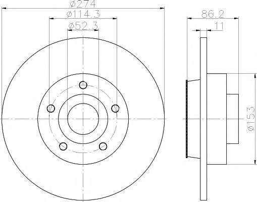 Диск гальмівний BLUEPRINT арт. 92232603