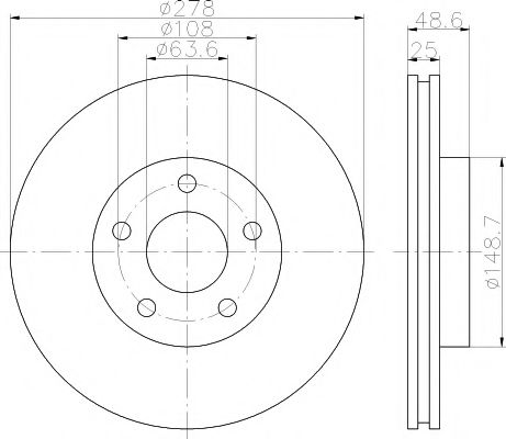 Диск гальмівний BLUEPRINT арт. 92237703