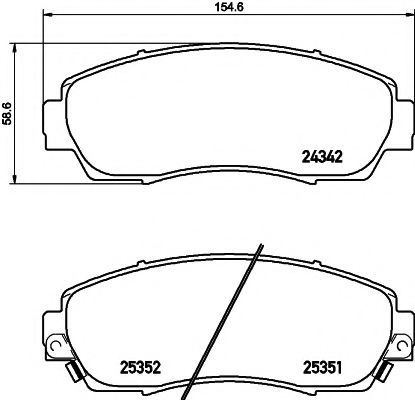 2434201 TEXTAR Гальмівні колодки до дисків FERODO арт. 2434201