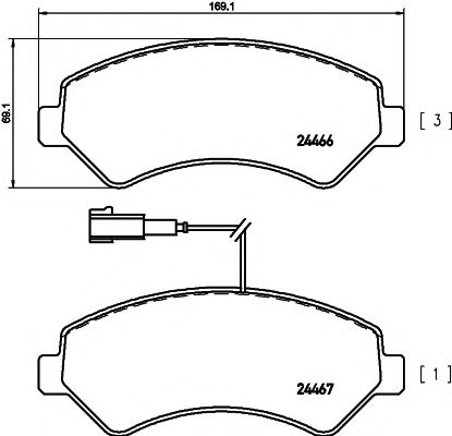 Гальмiвнi колодки дисковi ZN ABS арт. 2446602