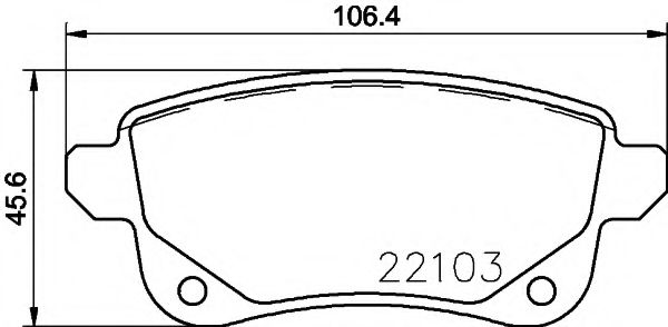 Комплект гальмівних колодок RENAULT арт. 2210301