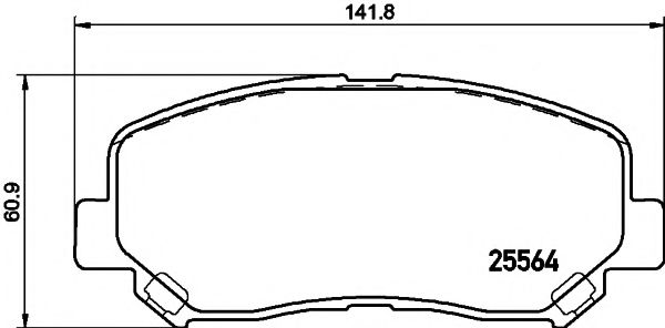 2556401 TEXTAR Гальмівні колодки до дисків TRW арт. 2556401