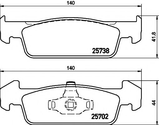 Комплект гальмівних колодок BREMBO арт. 2573801