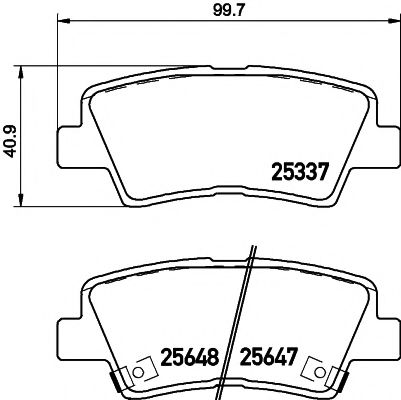 Гальмiвнi колодки дисковi BREMBO арт. 2564701