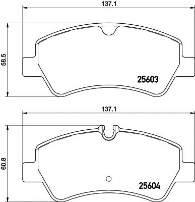 2560301 TEXTAR Гальмівні колодки до дисків FORD арт. 2560301