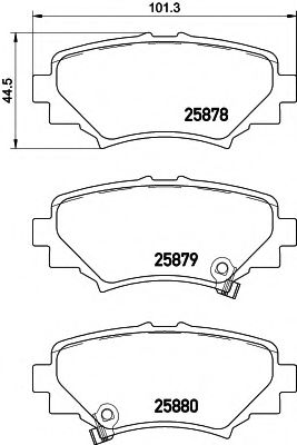 Комплект гальмівних колодок BLUEPRINT арт. 2587801