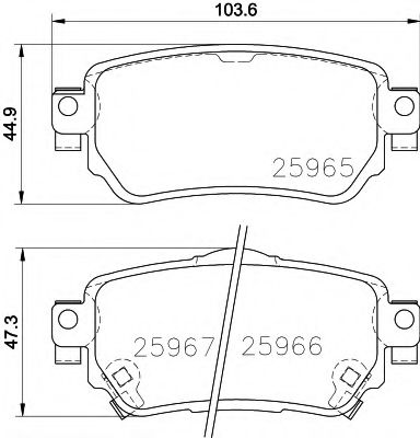 Гальмiвнi колодки дисковi BREMBO арт. 2596501