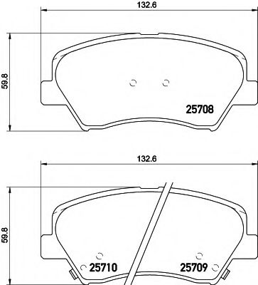 Гальмiвнi колодки дисковi NISSHINBO арт. 2570801