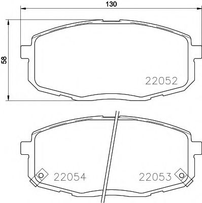 Комплект гальмівних колодок BLUEPRINT арт. 2205201