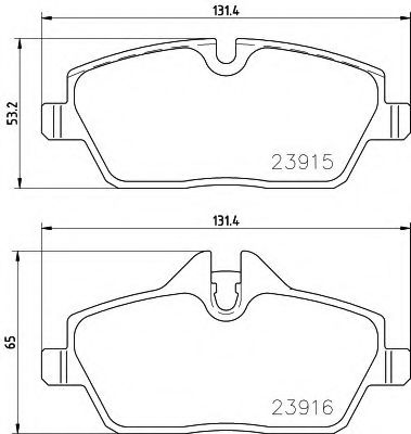 Комплект гальмівних колодок BREMBO арт. 2391508