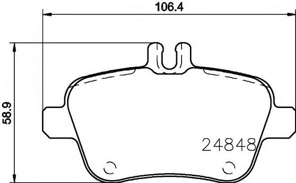 Комплект гальмівних колодок MERCEDESBENZ арт. 2484803