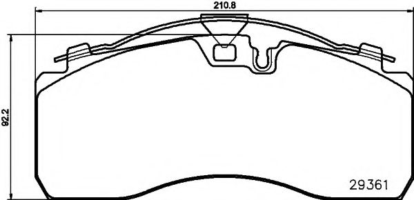 Комплект гальмівних колодок MERITOR арт. 2936101