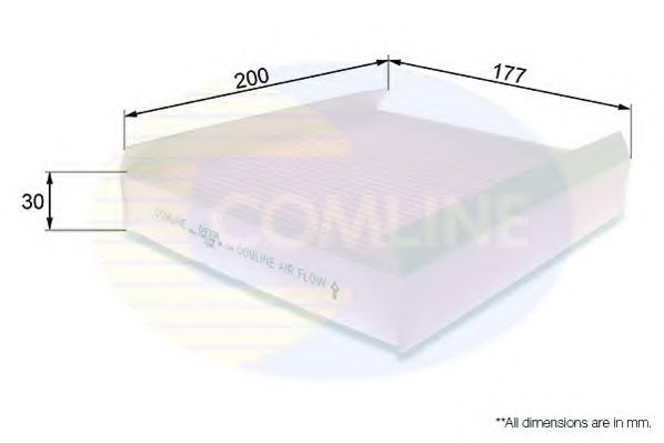 EKF198 Comline - Фільтр салону ( аналогWP9320 ) SOFIMA арт. EKF198
