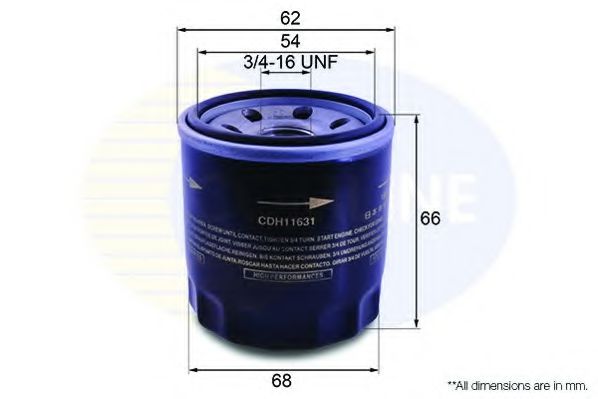 CDH11631 Comline - Фільтр оливи ( аналогWL7119/OC215 ) SUZUKI арт. CDH11631
