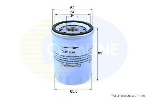 CNS11216 Comline - Фільтр оливи ( аналогWL7166/OC218 ) VALEO арт. CNS11216