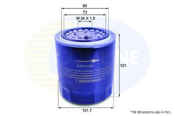 CTY11151 Comline - Фільтр оливи ( аналогWL7175/OC275 ) UFI арт. CTY11151