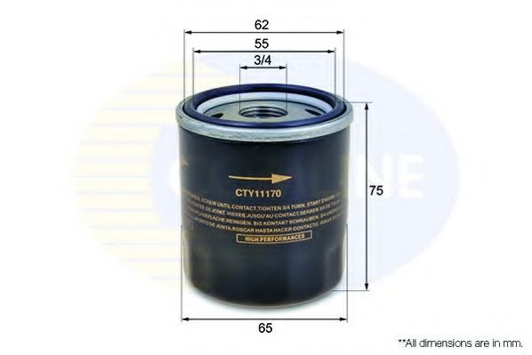 CTY11170 Comline - Фільтр оливи ( аналогWL7131/OC534 ) BLUEPRINT арт. CTY11170
