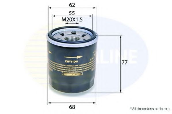 CHY11001 Comline - Фільтр оливи ( аналогWL7200 ) MECAFILTER арт. CHY11001
