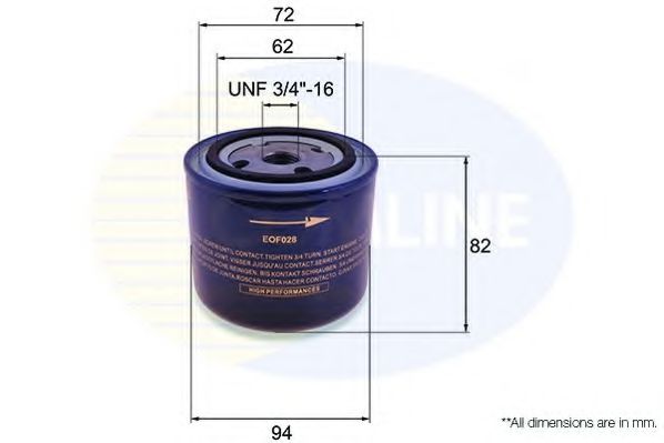 EOF028 Comline - Фільтр оливи ( аналогWL7124/OC204 ) UFI арт. EOF028