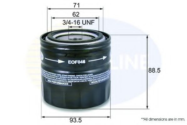 EOF046 Comline - Фільтр оливи ( аналогWL7067/OC383 ) UFI арт. EOF046