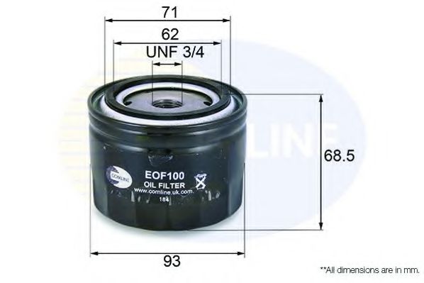 EOF100 Comline - Фільтр оливи ( аналогWL7168/OC384 ) DENCKERMANN арт. EOF100