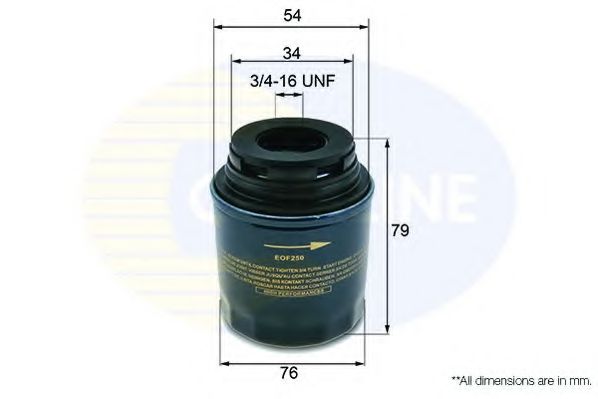 EOF250 Comline - Фільтр оливи ( аналогWL7494/OC593/3 ) UFI арт. EOF250