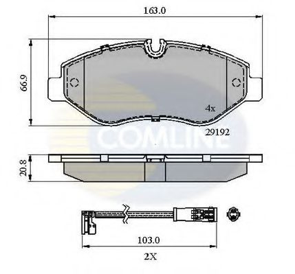 CBP21555 Comline - Гальмівні колодки до дисків TRW арт. CBP21555