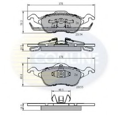 CBP0490 Comline - Гальмівні колодки до дисків DELPHI арт. CBP0490