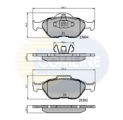 CBP0891 Comline - Гальмівні колодки до дисків JAPANPARTS арт. CBP0891