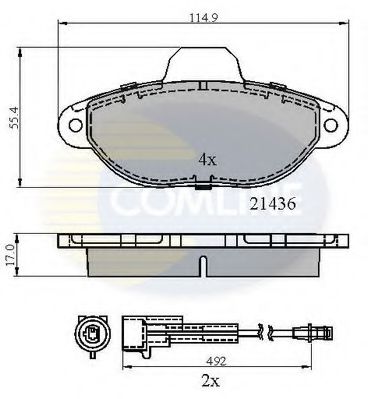 CBP2509 Comline - Гальмівні колодки до дисків TRW арт. CBP2509