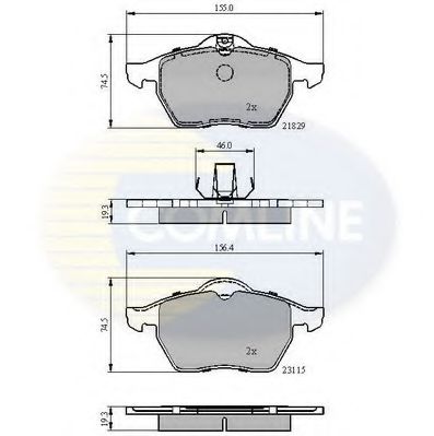 CBP0749 Comline - Гальмівні колодки до дисків BREMBO арт. CBP0749
