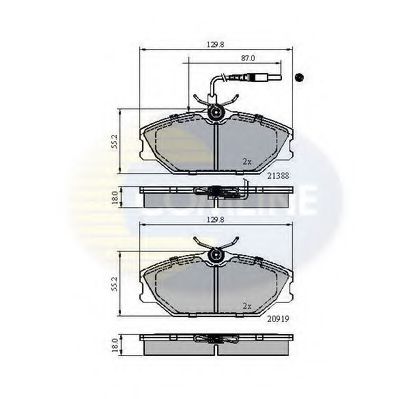 CBP1526 Comline - Гальмівні колодки до дисків NIPPARTS арт. CBP1526