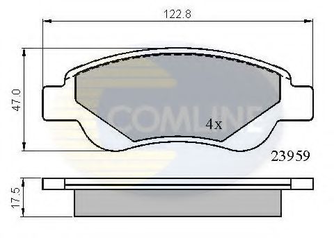 CBP01552 Comline - Гальмівні колодки до дисків FERODO арт. CBP01552