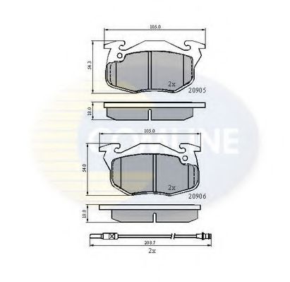 CBP2258 Comline - Гальмівні колодки до дисків FEBIBILSTEIN арт. CBP2258