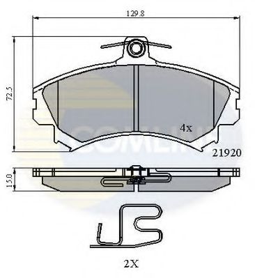 CBP3462 Comline - Гальмівні колодки до дисків LPR арт. CBP3462