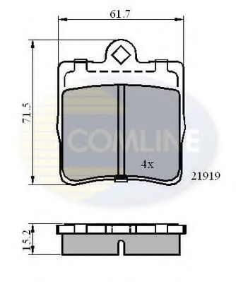 CBP0454 Comline - Гальмівні колодки до дисків ABS арт. CBP0454