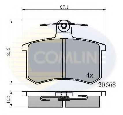 CBP0558 Comline - Гальмівні колодки до дисків JPGROUP арт. CBP0558