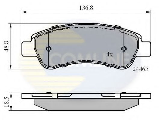 CBP01604 Comline - Гальмівні колодки до дисків ICER арт. CBP01604