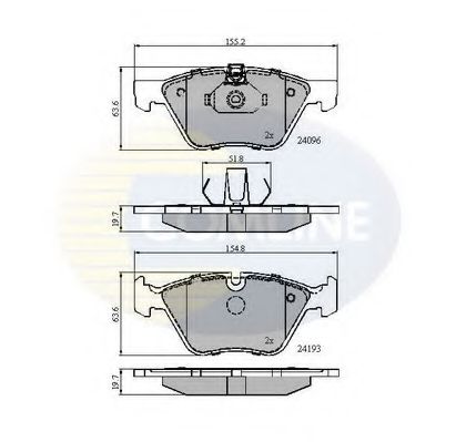 CBP01300 Comline - Гальмівні колодки до дисків TRW арт. CBP01300