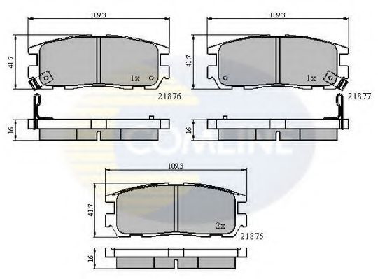 CBP3461 Comline - Гальмівні колодки до дисків NIPPARTS арт. CBP3461